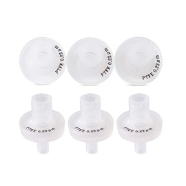 Hydrophobic PTFE Syringe Filters 13mm Diameter 0.22μm Pore Size for Industrial Filtration [CASE OF 100pcs] by Allpure Biotechnology (PTFE-13mm-0.22μm)