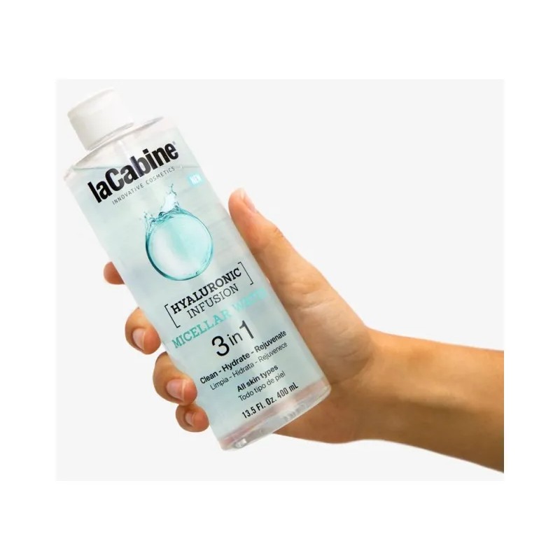Lacabine Facial Agua Micelar 3 En 1 Limpia hidrata rejuvenece