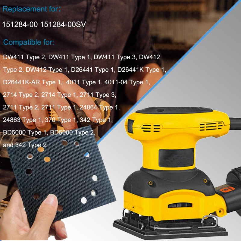 2 Pack Upgrade Hook and Loop Replacement Sander Pad for