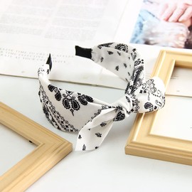 scicent Hair Bow Wide Headband Navy Women Head Band Polka Dots Print Headwraps Hair Bands Style Hair Accessories 15