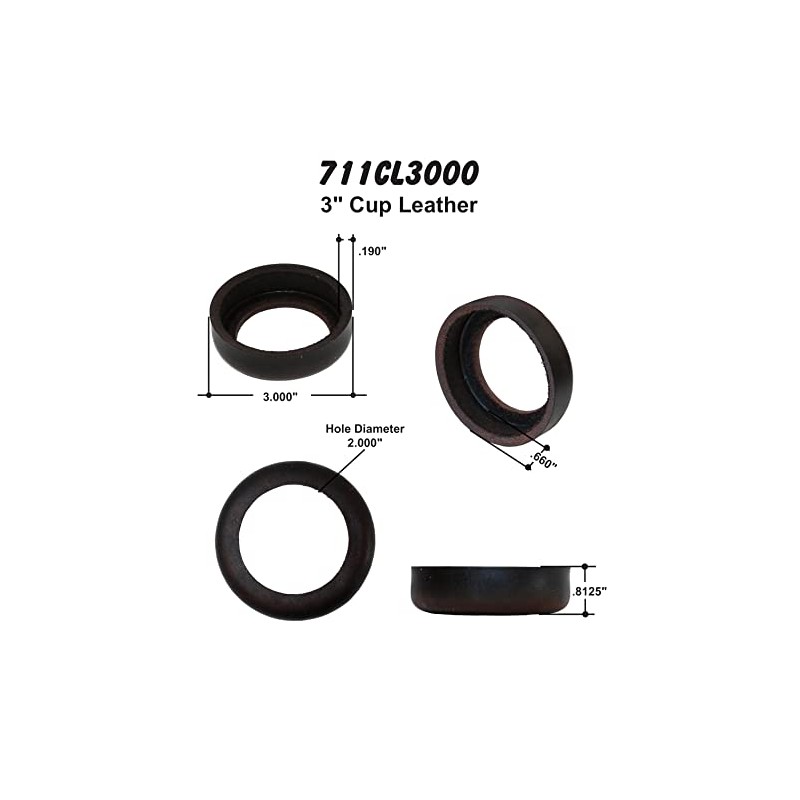 Merrill MFG 711CL3000 3" X 2" Universal Cup Leather, 2.98