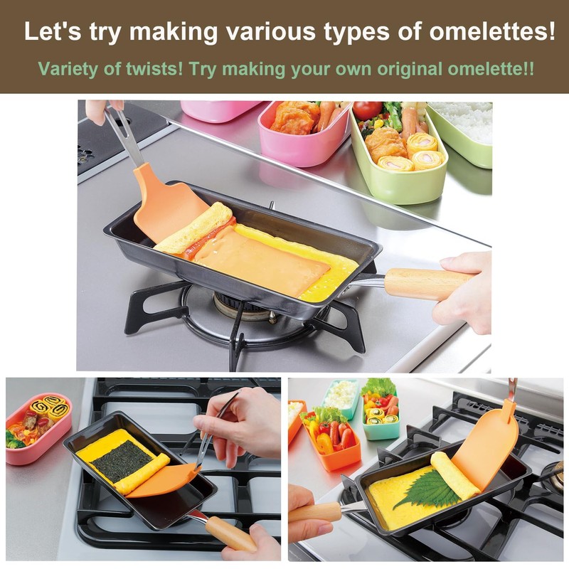 KAKUSEE Long Slim Tamagoyaki Omelette Mini Frying Pan - Iron