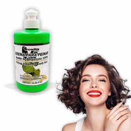 NCREDIBLE Crema Para Peinar, Activador de Rizos Curly Hair con Aceite de Bergamota y Colágeno, Nutre, da Brillo y Sedosidad a tu Cabello, Fortalece las Fibras Capilares, Anti Frizz, Estimula el Crecimiento de Cabello Sano y Fuerte 250ml.