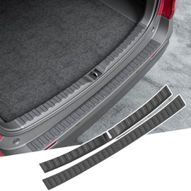 Xipoo Rear Bumper Protector Mat Compatible with 2019-2024 Toyota RAV4 Trunk Door Entry Guards TPE Trim Cover Replacement for 2019-2024 Toyota RAV4 Accessories