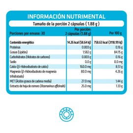 HEALTHADDICTION - Butirato Calcio Magnesio  Con MCT y Extracto de Romero  Suplemento Alimenticio para Bienestar Digestivo y Metablico  60 Cpsulas     