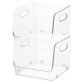 DOITOOL 2pcs Portable Stackable Desktop Storage Organizer for Jewelry Makeup and Cosmetics Small Size for Home and Travel