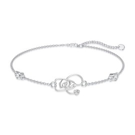 MEIDERBO Veterinary Stethoscope Bracelet 925 Sterling Silver Vet with Animal Silhouette Bracelets for Women Veterinary Nurse Jewelry Gifts for Veterinarian Nurse Medical Students Graduation