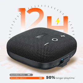 Tribit StormBox Micro 2 Wireless Portable Speaker: 10W Loud Deep Bass Sound, IP67 Waterproof Bike Speaker with Bluetooth 5.3, 12H Playtime, TWS Pairing for Camping Travel Hiking