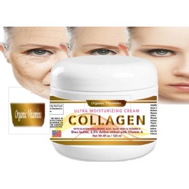 Crema de absorción rápida de colágeno hidrolizado y elastina - crema para cara y cuello (4 oz)