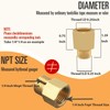 JSMOUID 1/2 Inch Male x 1/2'' Female NPT Brass Pipe