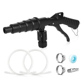 Coolant Flush Gun, heater core flush kit with Lever Action Air,Includes 2 PCS 4" Garden Hoses, with Multi-Size Nozzles for 19-40mm Hoses, for Automotive Coolant System Flush,Heater Core Cleaning