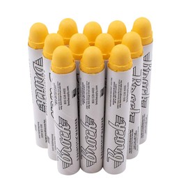 Brock Yellow B Paintstik Marker - Multi-Purpose Permanent Solid Paint Marking Crayon For Oily-Wet-Dry-Cold Surfaces - Weather & UV Resistant – Dozen