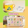 100PCS Cute Dinosaur Small Stickers, Funny Cartoon Animal Aesthetic Decals,