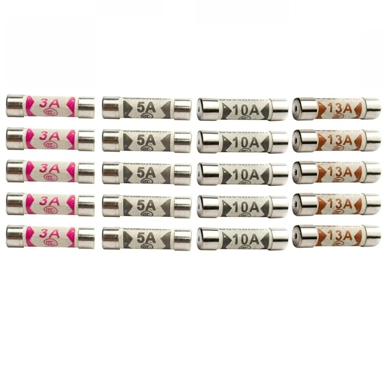 20 x Mixed Electrical Ceramic Household Domestic Mains Plug Top
