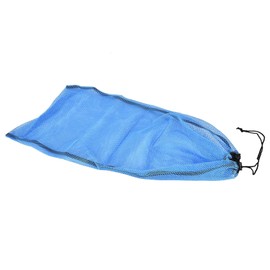 HERCHR Bolsa De Red con Cordón, Bolsa De Malla para Equipo, Aletas De Natación, Bolsa De Embalaje, Accesorios De Recreación Al Aire Libre para Deportes Acuáticos, Natación, Buceo, Snorkel(Azul)