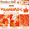 12 Pack Autumn Fall Leaf Garland, 84ft Hanging Fall Vines