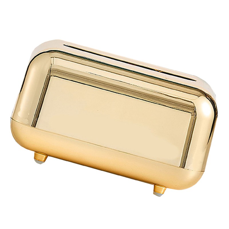 Tissue Box Cover Rectangular Electroplating Retro Napkin Box Holder for