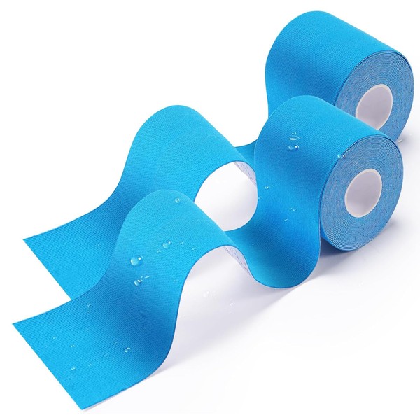 2 Rolls Kinesiology Tape (5cm x 5m Per Roll), Waterproof