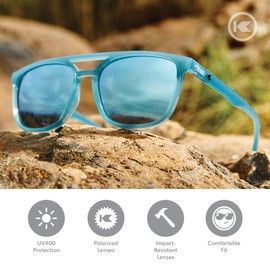 Knockaround Brightsides Polarized Sunglasses for Women & Men - Impact Resistant Lenses & Full UV400 Protection, Soul Surfer