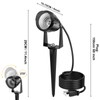 Musuger 1500LM LED High Brightness Outdoor Landscape Lighting 15W RGB