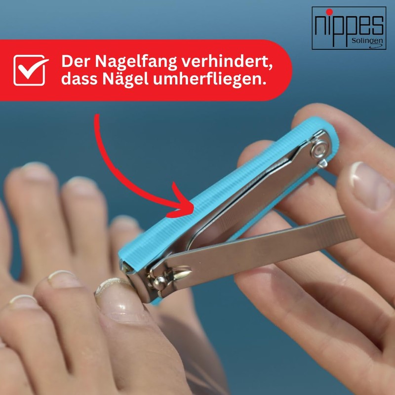 nippes Solingen Nail Clippers, with Practical Nail Catcher, Length 8