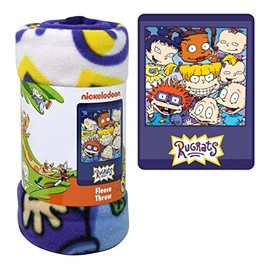 Northwest Rugrats Fleece Blanket (45" x 60") | Rugrats Bedroom Decor Bundle with Stickers and More for Kids Toddlers Children | Plush Blanket | Soft and Exceptionally Long-Lasting