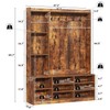 Nosepen Hall Tree with Bench and Shoe Storage, 5-in-1 Entryway