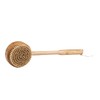 Baudelaire BA Bamboo Short-Handle Bath Brush, 10-inch Long, Bath Accessories,