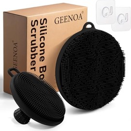 Juego de limpieza facial y corporal de silicona, exfoliante facial con cerdas suaves y mango antideslizante, cepillo facial de esponja de silicona suave para súper espuma y limpieza profunda