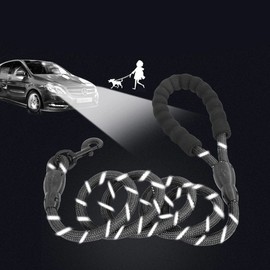 Unbranded Dog Leash 5/6 FT with Comfortable Padded Handle and Highly Reflective