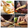 Gold Knife Set，8Pcs Golden Titanium Stainless Steel Dishwasher Safe Kitchen