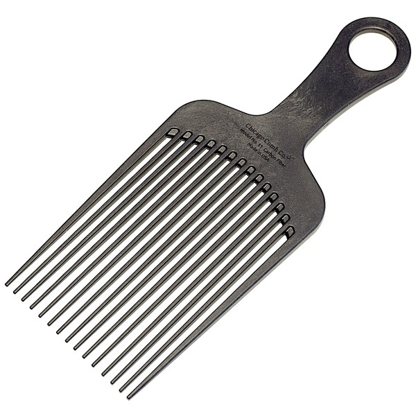 Chicago Comb Model 11 Carbon Fiber, XL Hair Pick, Anti-Static, 7.5 Inches (19 cm), Made in USA, Graphite black