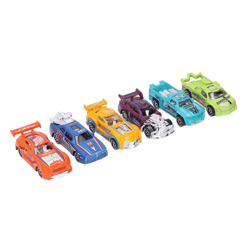 6pcs 1:64 Scale Alloy Racing Cars Set High Simulation Collectible