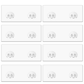 OTCO 8pcs Shower Caddy Adhesive Replacement Shower Shelf Rack Organizer Adhesive Strips No Drilling Hooks Stickers