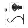 Decopolitan 1" Urn Curtain rod set, 18 to 36-Inch, Light