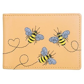 Mala Leather Suri Collection Travel Card/Season Ticket Holder 687TC_92 Yellow
