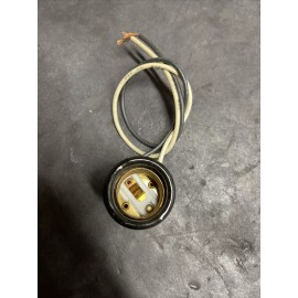 Leviton vintage leviton #8052 porcelain socket with black flange 1/8-27 IPS ( 3/8 Inch )