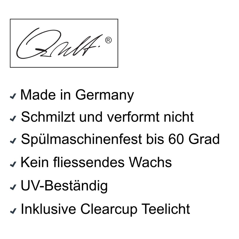 Qult Farluce Classic • Teelichthalter in Kerzenform • Kerze •