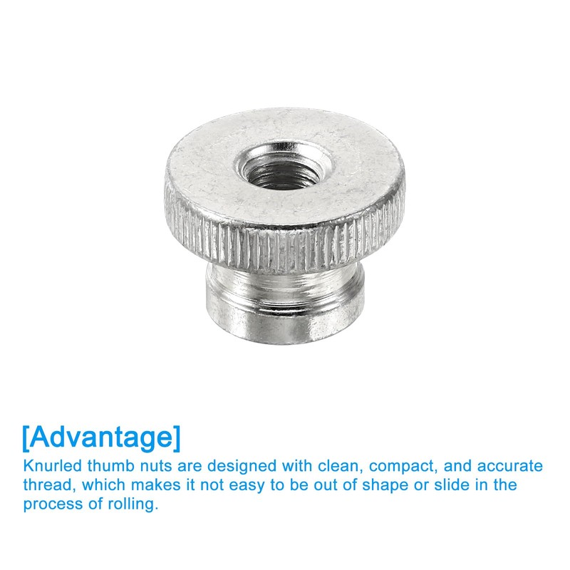 sourcing map Knurled Thumb Nuts, 8Pcs M8 Carbon Steel Nut