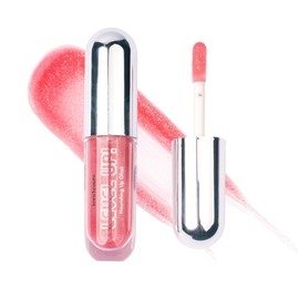 Kara Beauty Level Up Nourishing Lip Gloss - Virtual | High Shine Sugar Melon Scented Lip Gloss with Hyaluronic Acid, Rosehip Oil & Vitamin E | Tinted Lip Balm & Lip Plumper Gloss for Women