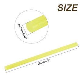 QUARKZMAN 16 Stück Heißklebestifte 11mm x 200mm Mini Heißklebesticks Heißklebepistole Heißkleber Klebestifte Glue Kleberstoff für Repartur Bastel Dekoratiion DIY Handwerk Glitzer Gelb