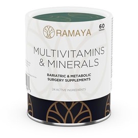 Auralia Medical Group Bariatric Multivitamins with Iron & Calcium + Minerals 1 PER Day Vitamins Gastric Bypass Sleeve Supplements 60 Tablets (2-Month Supply)