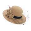 Large Brim Felt Fedora Formal Hat Wool Mix Occasion Birdcage