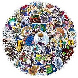 50 unidades de calcomanías de juego de cartas | Vinilos clásicos estéticos de anime de colores geniales para botella de agua, guitarra, computadora portátil, teléfono, equipaje