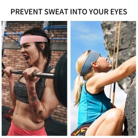 Sports Headbands for Women - Wide Hair Sweat Band for Fitness Running Yoga Gym Walking Cycling Workout Exercise (Color 8)