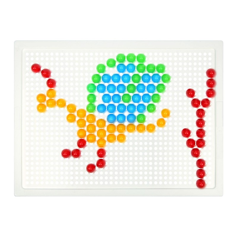 Lena 35623 Mosaic Plug-In Game Set, Mosaic with 100 Coloured