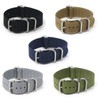 StrapsCo Tactical Nylon One-Piece Watch Band Strap - Khaki -