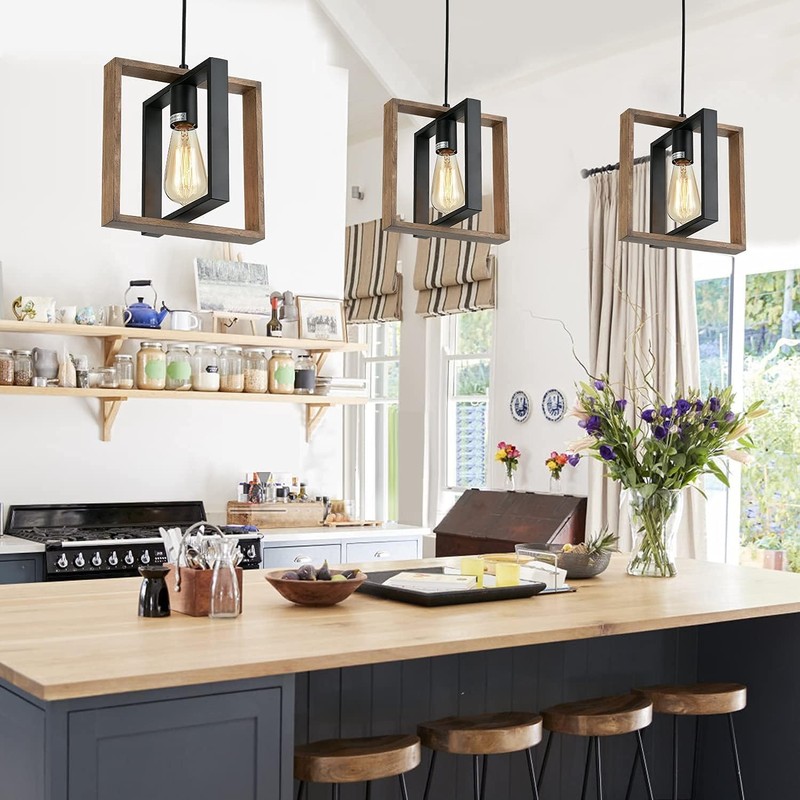 CAFULAM Black Pendant Lighting Modern Pendant Light, Adjustable Pendant Light