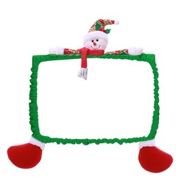 3D Christmas Cartoon 19-27inch Computer PC Monitor Display Frame Protective Case CoverSnowman