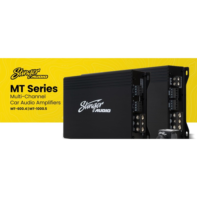 Stinger Audio MT-600.4 1000 Watt RMS Compact 4-Channel Car Audio